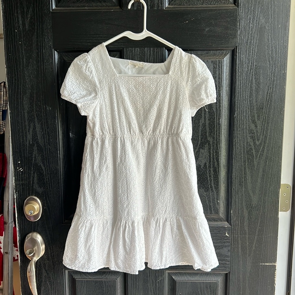White Eyelet dress.